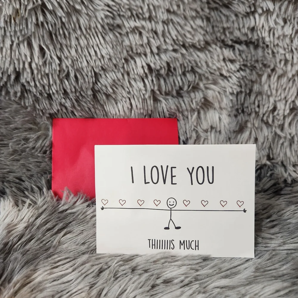 I Love You Greeting Card with Red Envelope